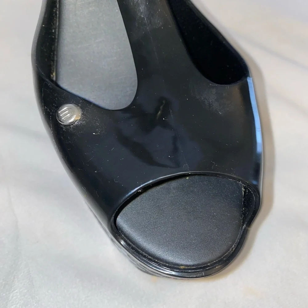 Melissa Peace T-Strap Peep Toe Wedges